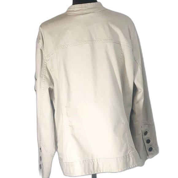 Tommy Hilfiger Women's Tan Chest Pockets Button Up Jacket Size 22 - Picture 5 of 8